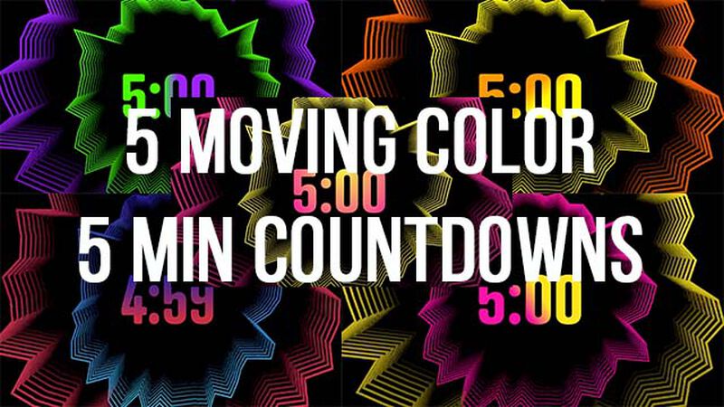 Five Moving Colors 5-Minute Countdowns